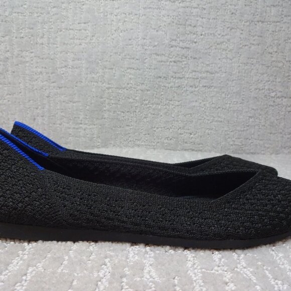 Rothy's The Point Honeycomb Black Flat Slip on Shoes Womens Size 8,9 - Picture 4 of 11